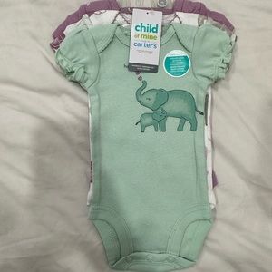 Carters 3 piece baby girl onesies